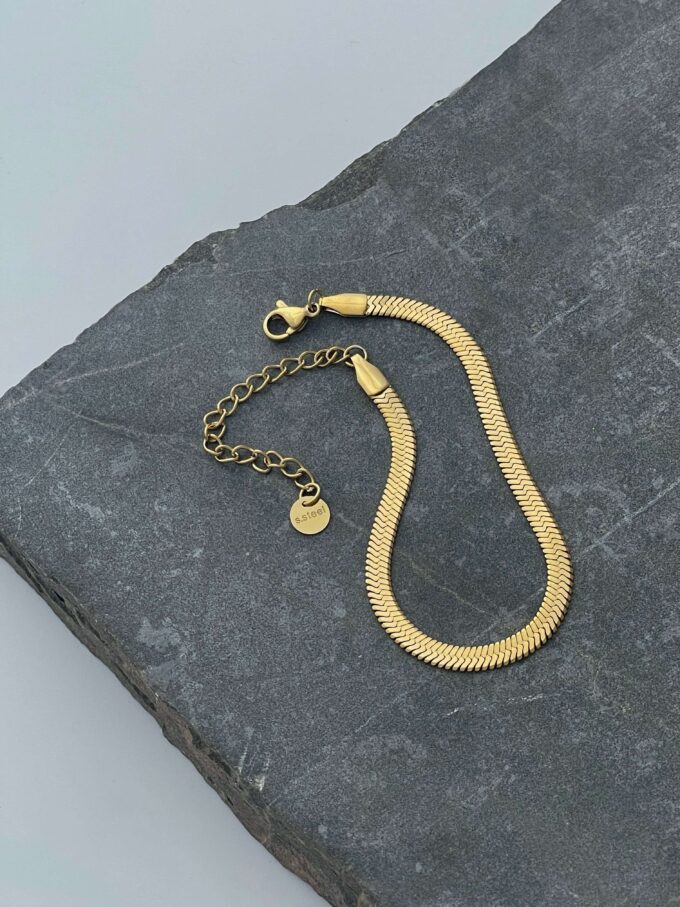 βραχιόλι snake chain χρυσό