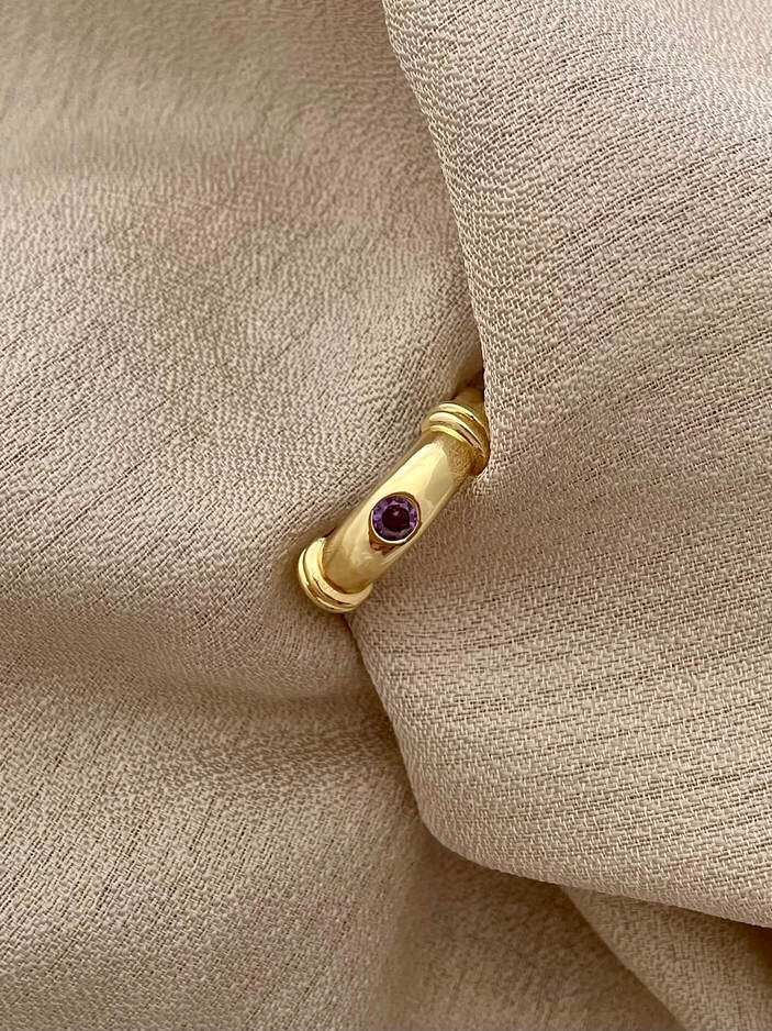 δαχτυλίδι minoan μωβ χρυσό