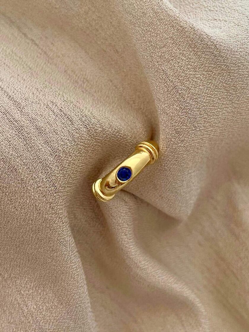 δαχτυλίδι minoan μπλε χρυσό