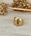 δαχτυλίδι rachel vintage ατσάλι χρυσό χρώμα
