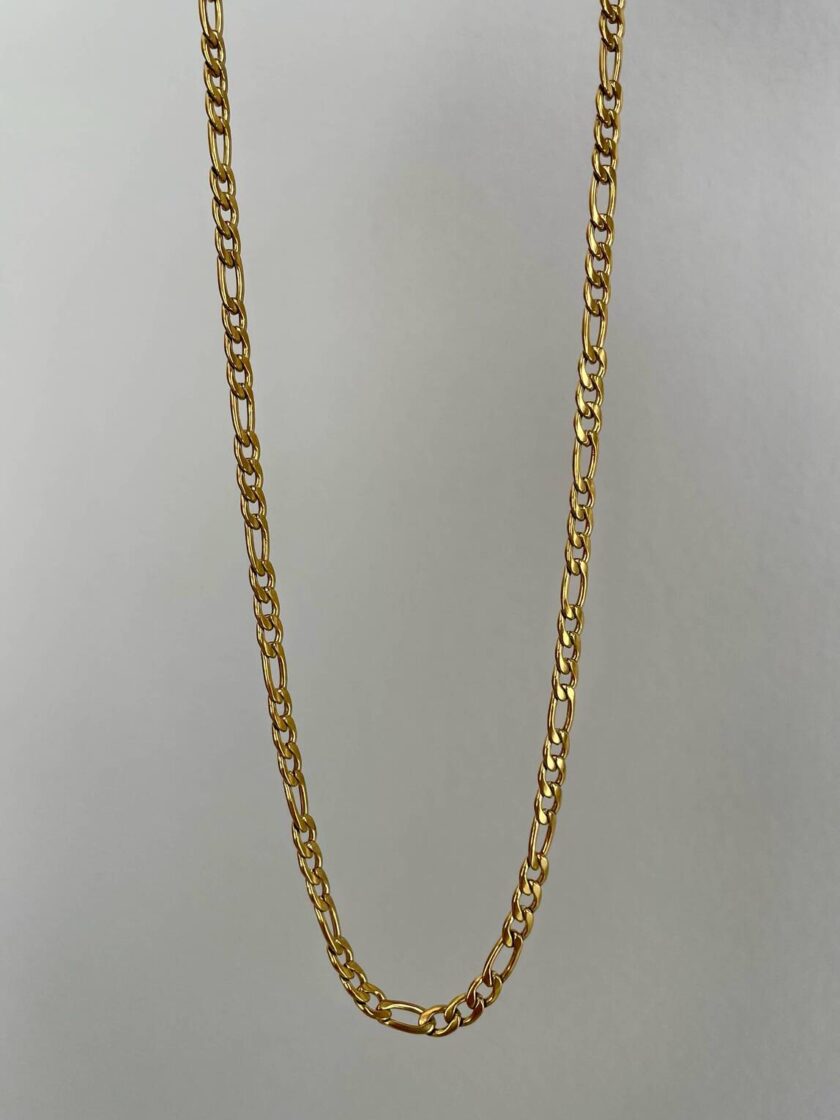 κολιέ αλυσίδα figaro chain ατσάλι χρυσό