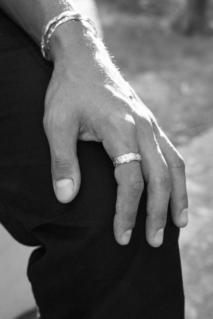 unisex δαχτυλίδι aura από ασήμι 925 δαχτυλίδια χειροποίητα κοσμήματα silver jewelry sterling silver 925 organic design melt ρυθμιζόμενο μέγεθος