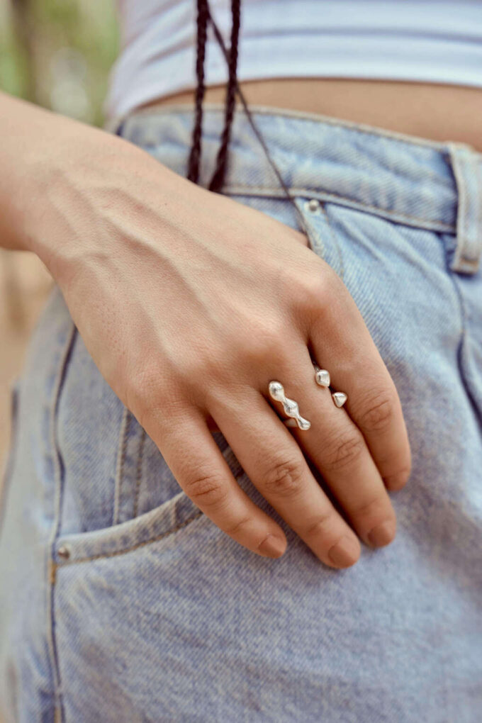 droplets ring δαχτυλίδι χειροποίητο χειροποίητα κοσμήματα ασήμι 925 sterling silver jewelry athens greece online unisex rings δαχτυλίδια unisex