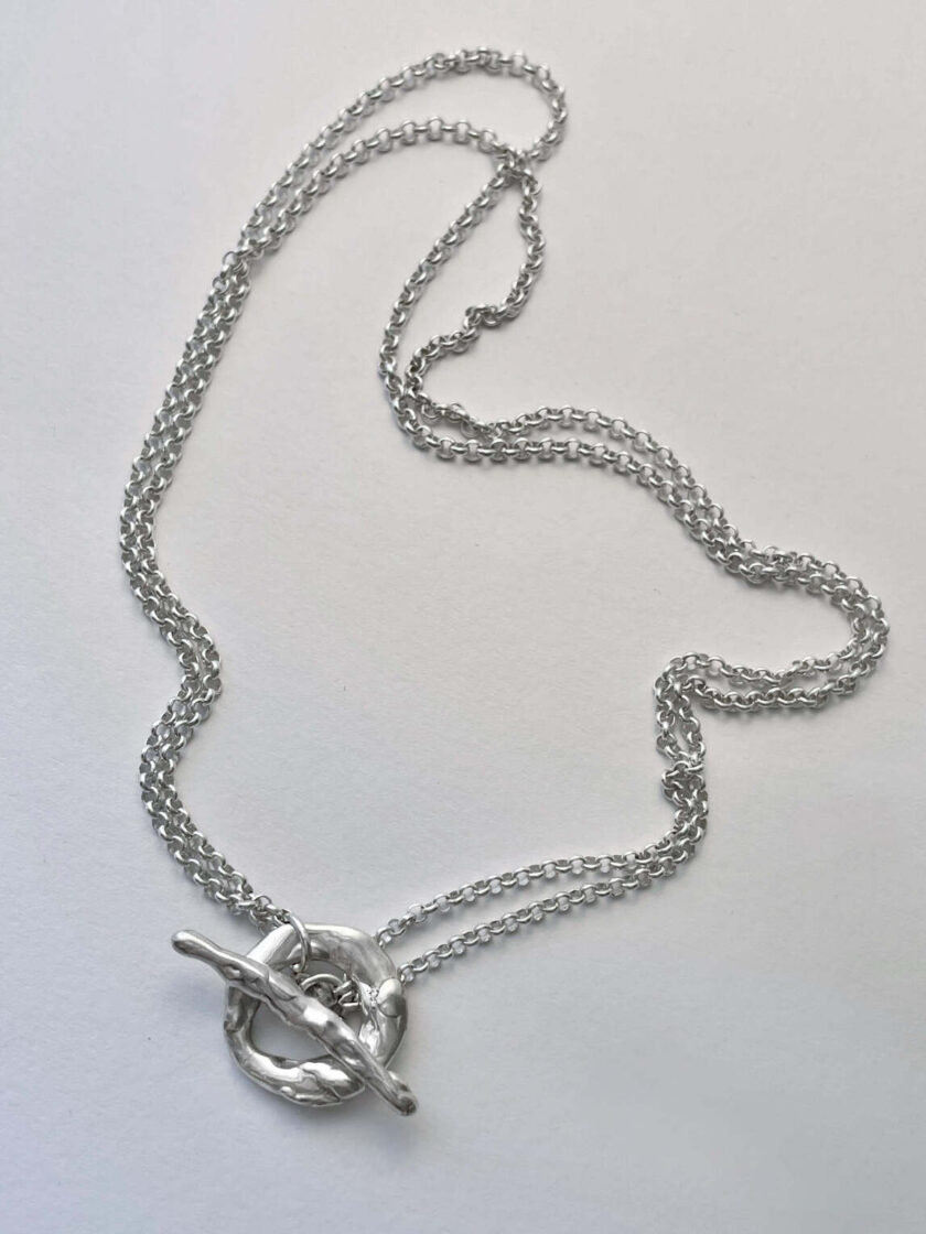 axis necklace sterling silver handmade jewellery χειροποίητο κολιέ ασήμι 925 organic jewelry design κοσμήματα