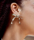 χειροποίητα σκουλαρίκια από ασήμι 925 bow sterling silver handmade earring γυναικεία κοσμήματα organic design realistic design κοσμήματα ασημένια κοσμήματα